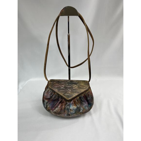Vintage Jane Yoo Signed Leather Crosssbody Handbag - Picture 1 of 7